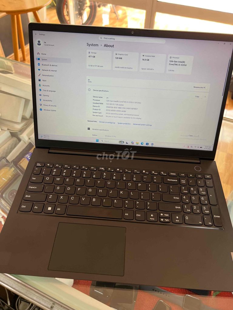 Lenovo Laptop i5 Gen 12 16GB/512GB bh 3 tháng. Mua bán Laptop tại Quận Bình Thạnh Tp Hồ Chí Minh được đăng bởi Đông Mobile hình 1