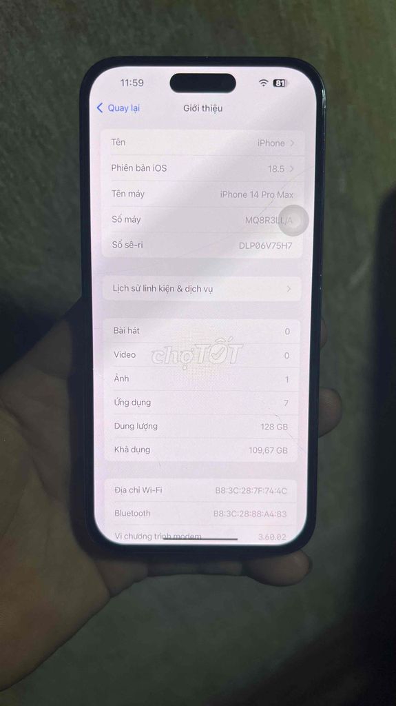 Apple iPhone 14 Pro Max 128GB Tím. Mua bán Điện thoại tại Thành phố Thuận An Bình Dương được đăng bởi hoang hình 1