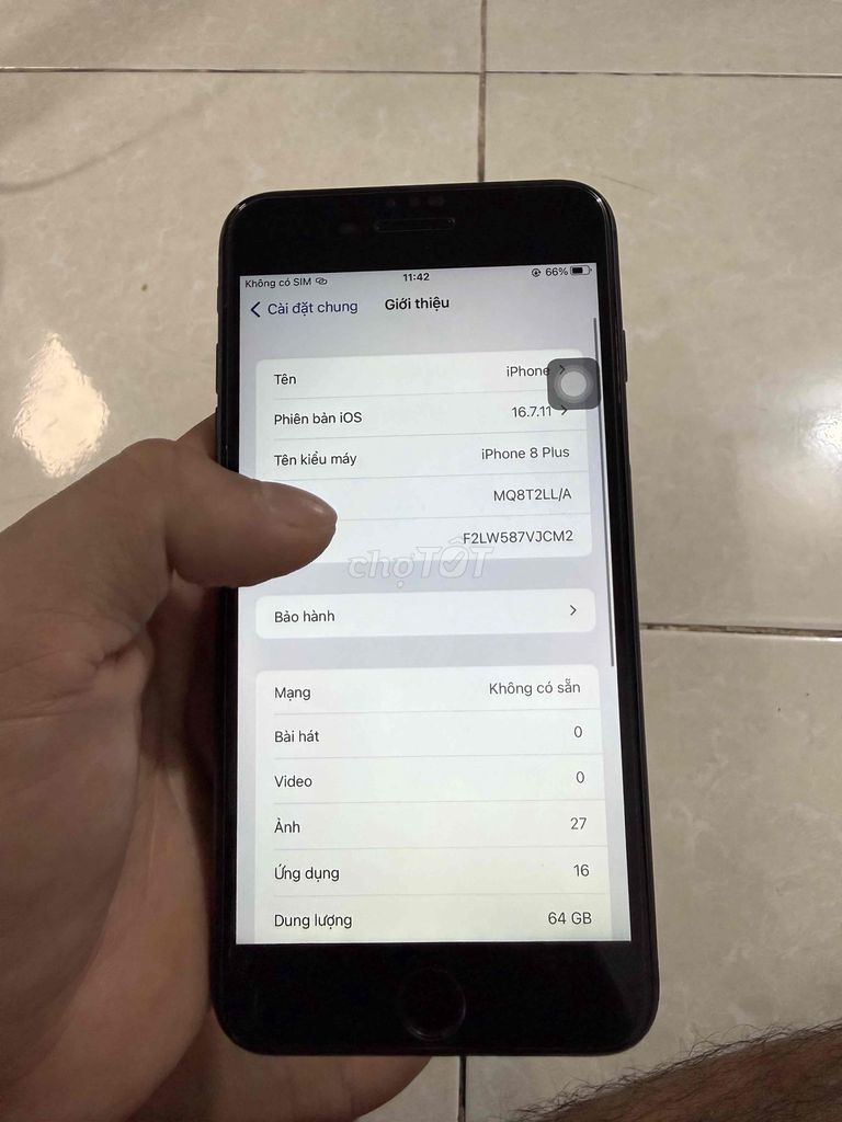 iPhone 8plus 64GB Đen full chức năng giá 1tr8. Mua bán Điện thoại tại Thành phố Thuận An Bình Dương được đăng bởi Huỳnh Văn Tuấn hình 1