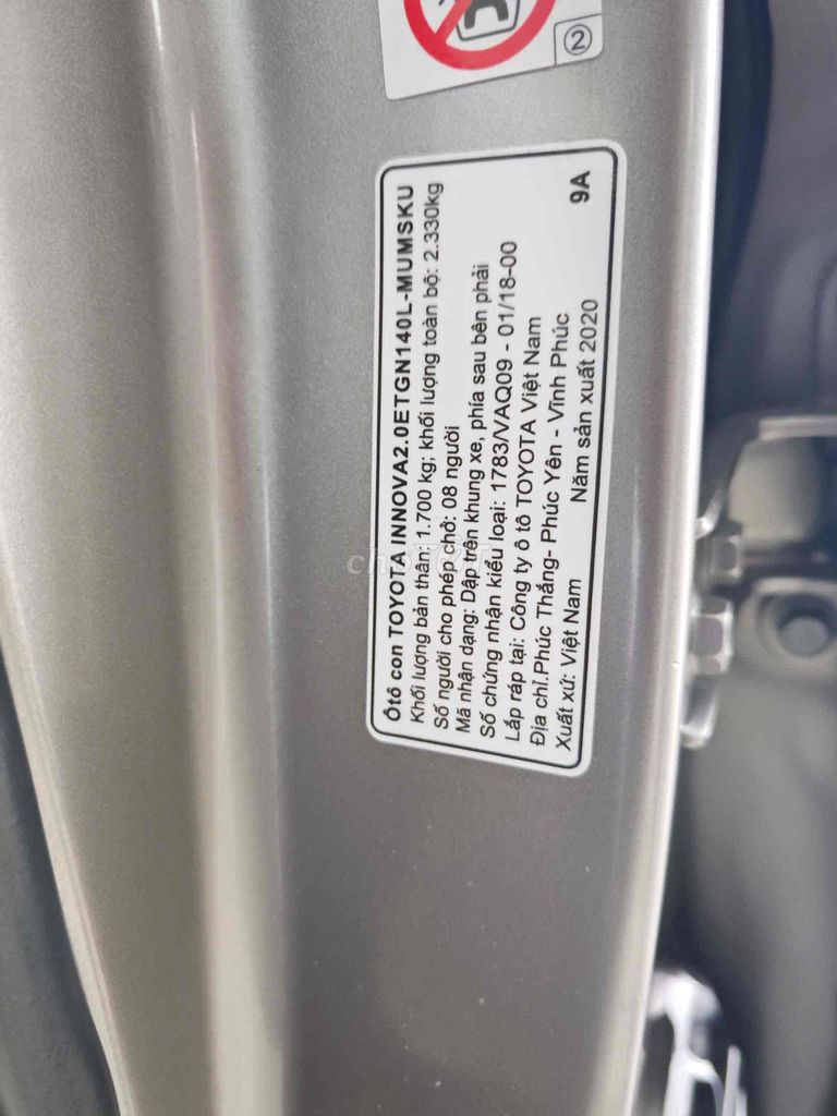 Toyota Innova E 2020 137000 km. Mua bán Ô tô tại Quận 12 Tp Hồ Chí Minh được đăng bởi Salon Ô tô Hoàng Minh Phát hình 8