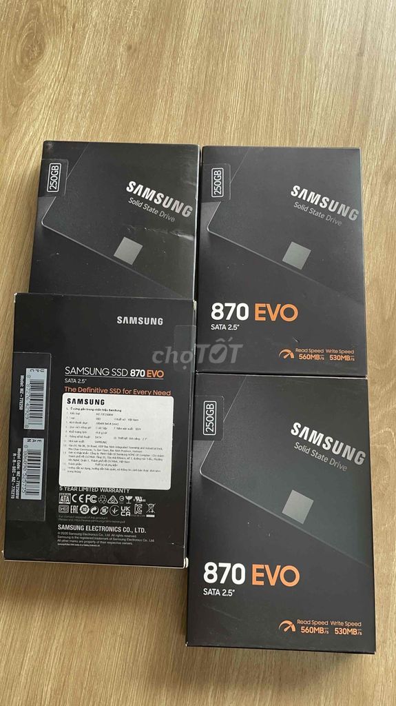 SSD 250gb Samsung 870evo mới. Mua bán Linh kiện (RAM, Card...) tại Huyện Thạch Thất Hà Nội được đăng bởi Máy Tính Toàn Thắng hình 3