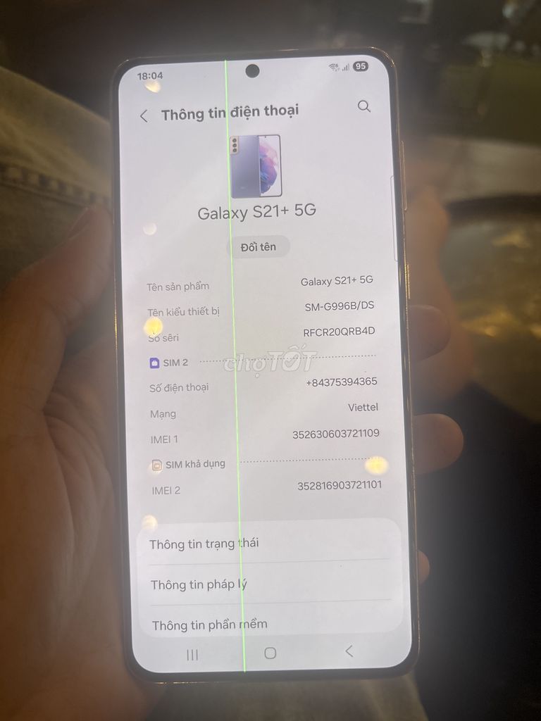 Samsung Galaxy S21+ 5G 128GB Tím. Mua bán Điện thoại tại Quận Phú Nhuận Tp Hồ Chí Minh được đăng bởi Ha Thien Quan hình 1
