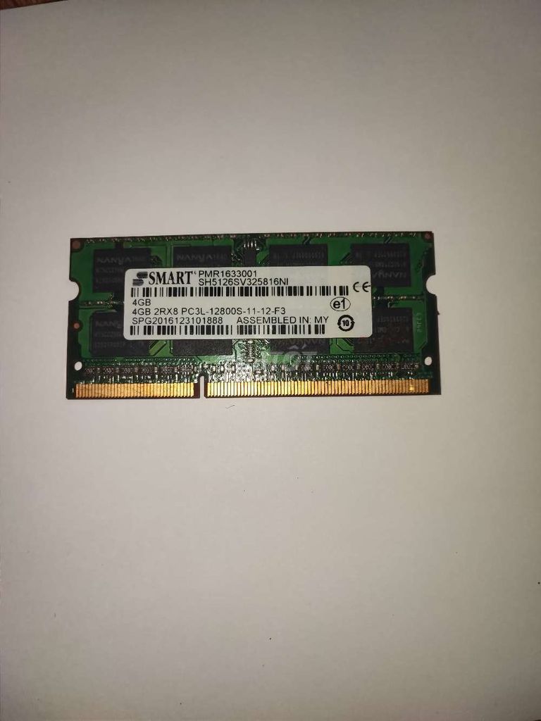 RAM Laptop Smart DDR3L 4GB 1600Mhz. Mua bán Linh kiện (RAM, Card...) tại Thành phố Thủ Đức Tp Hồ Chí Minh được đăng bởi Nguyễn Văn Nghĩa hình 1