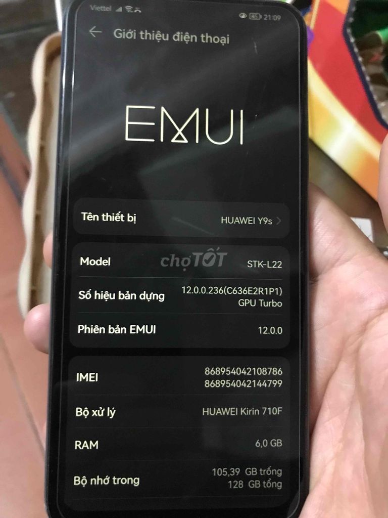 Huawei Y9s 128GB Tím. Mua bán Điện thoại tại Thành phố Bắc Ninh Bắc Ninh được đăng bởi Nguyễn Văn Hải  hình 1