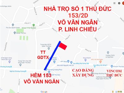 Phòng lớn 50m2 sạch đẹp MÁY LẠNH gần Vincom Thủ Đức 153/2D Võ Văn Ngân