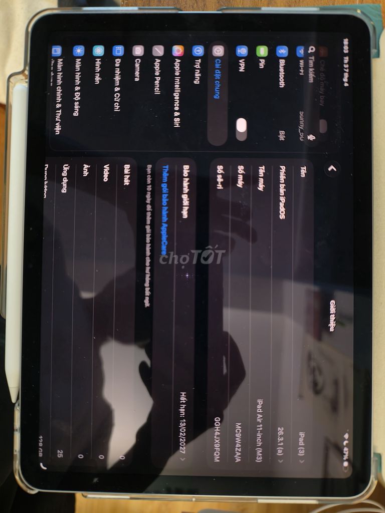Apple iPad Air 11-inch (M3) 128GB Xám. Mua bán Máy tính bảng tại Thành phố Đà Lạt Lâm Đồng được đăng bởi nguyễn duy quang hình 1