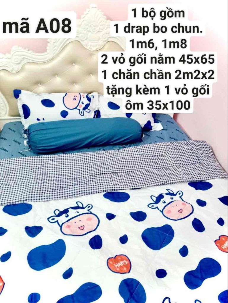 sale full bộ chăn ga gối cotton hàng nhập khẩu