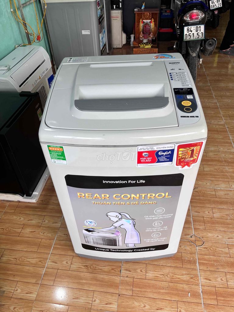 Máy giặt Sanyo Aqua 7-8kg cửa trên Trắng. Mua bán Máy giặt tại Thành phố Trà Vinh Trà Vinh được đăng bởi Điện Máy Điện Lạnh Thanh lý hình 1