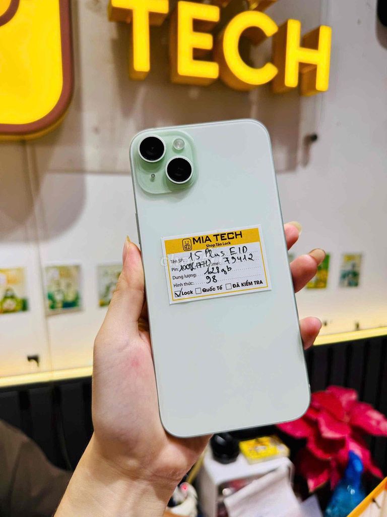 Apple iPhone 15 Plus Lock 128GB Xanh lá 98%. Mua bán Điện thoại tại Quận Ba Đình Hà Nội được đăng bởi Huy Trần hình 1