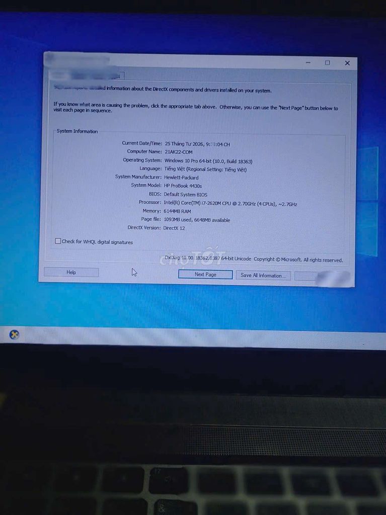 HP ProBook 4430s i7 6GB SSD Đen. Mua bán Laptop tại Quận Cái Răng Cần Thơ được đăng bởi Lê Phúc Nhân hình 1