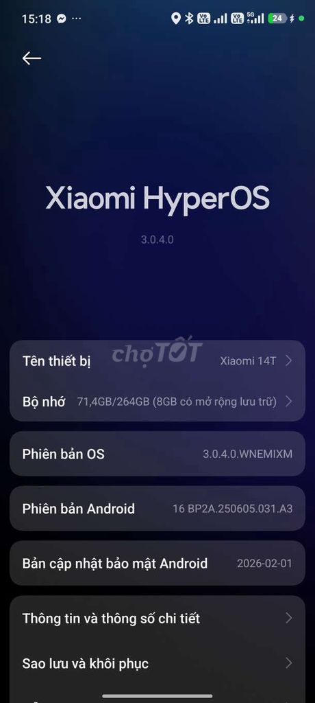 Xiaomi 14T 256GB. Mua bán Điện thoại tại Quận Phú Nhuận Tp Hồ Chí Minh được đăng bởi Hào Trần hình 1