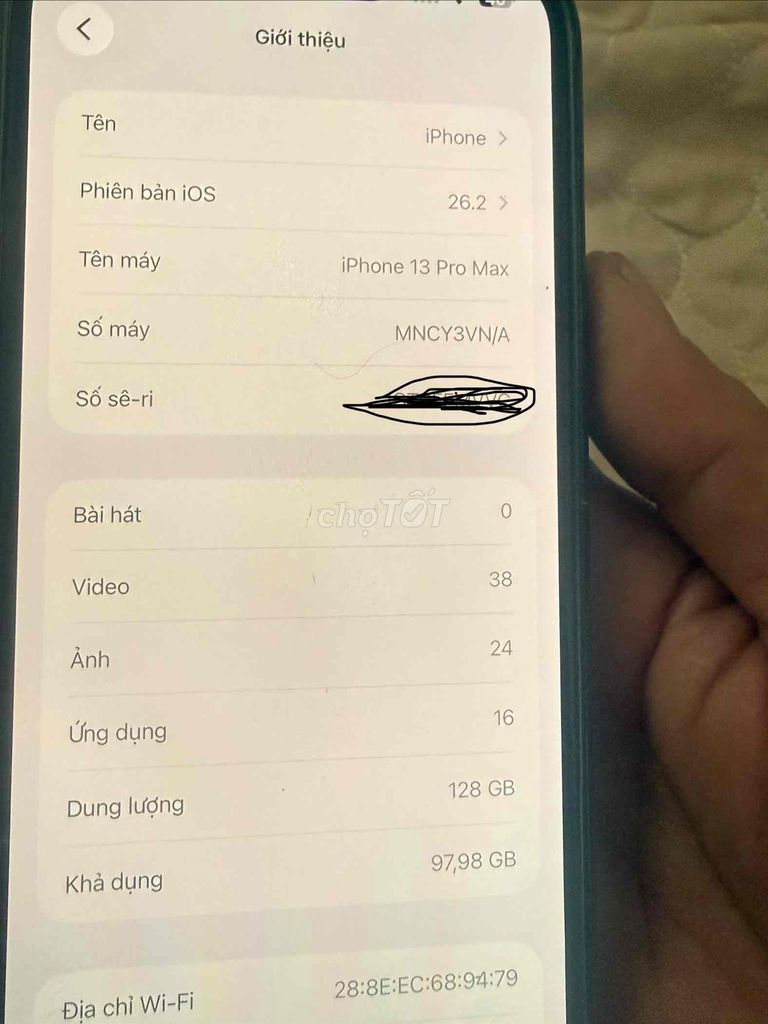 iPhone 13 Pro Max 128GB Xanh. Mua bán Điện thoại tại Huyện Gia Lâm Hà Nội được đăng bởi htcm1702 hình 1