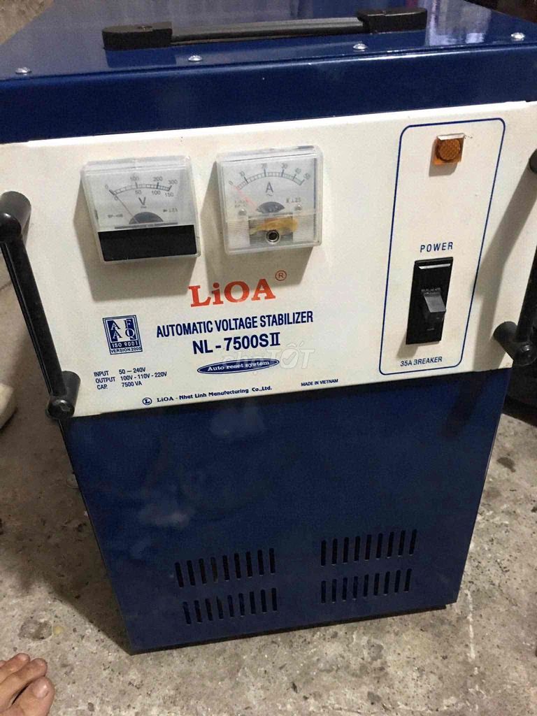 Ổn áp Lioa NL-7500SII Xanh trắng. Mua bán Đồ chuyên dụng, Giống nuôi trồng tại Quận Long Biên Hà Nội được đăng bởi Quang Đạt hình 1