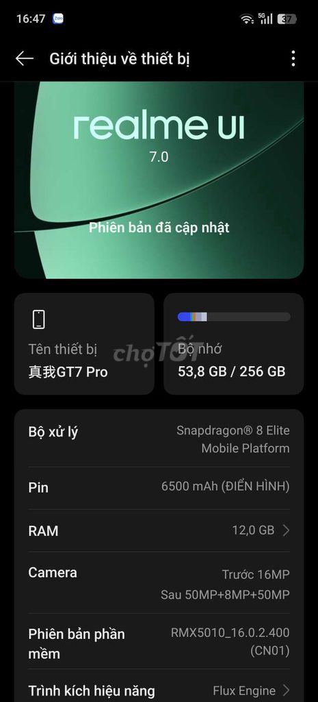Realme GT7 Pro 256GB. Mua bán Điện thoại tại Huyện Tiên Du Bắc Ninh được đăng bởi Van Le hình 1