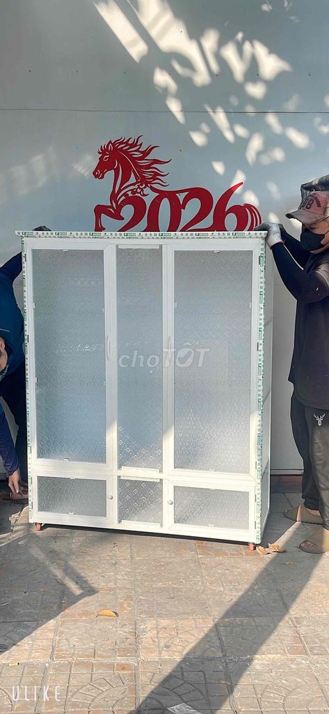 Tủ quần áo nhôm kính trắng. Mua bán Tủ, kệ gia đình tại Quận Cái Răng Cần Thơ được đăng bởi INOX Gia Dụng  hình 1