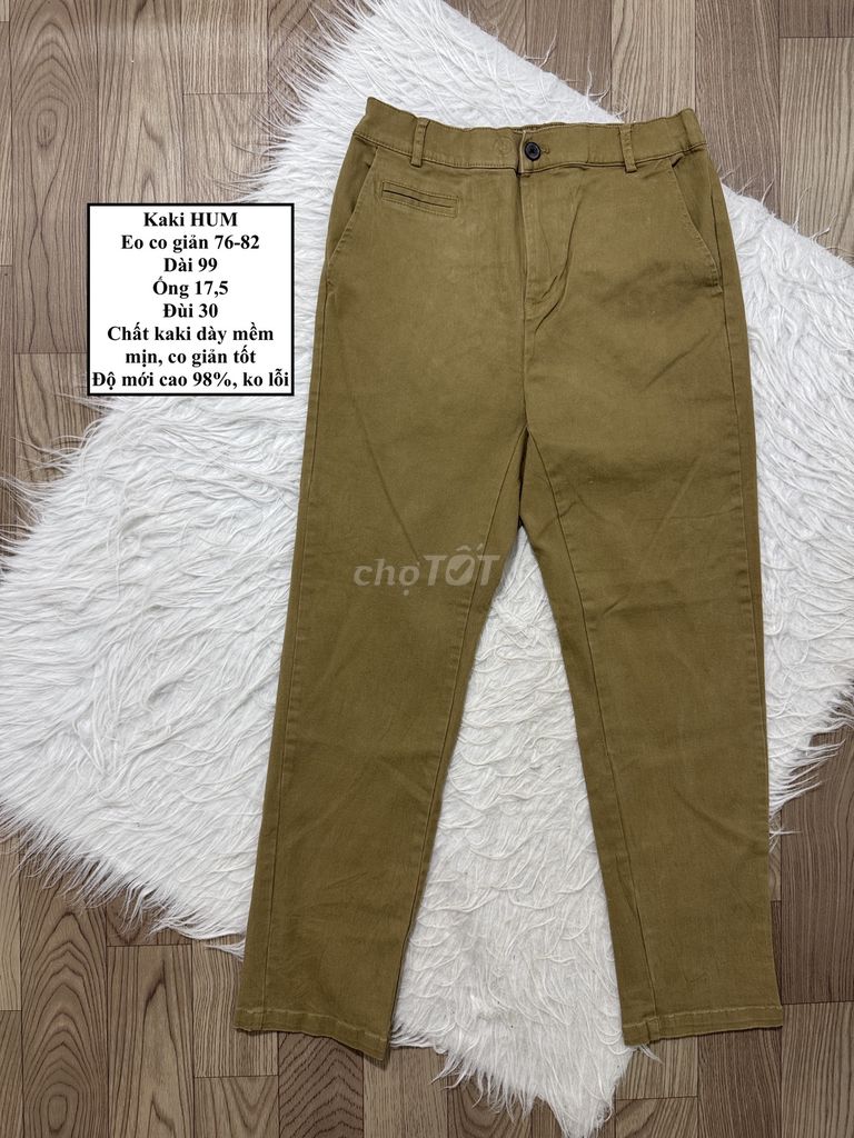Quần kaki nam HUM Kaki size 30. Mua bán Quần áo tại Huyện Châu Thành Tiền Giang được đăng bởi BI ĐỒ SI HIỆU CHÍNH HÃNG hình 1