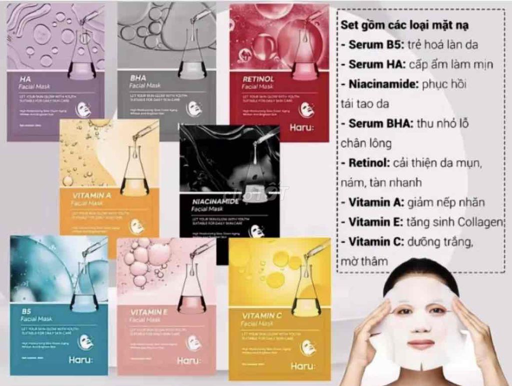 COMBO 30 mặt nạ serum nội địa chất lượng cao