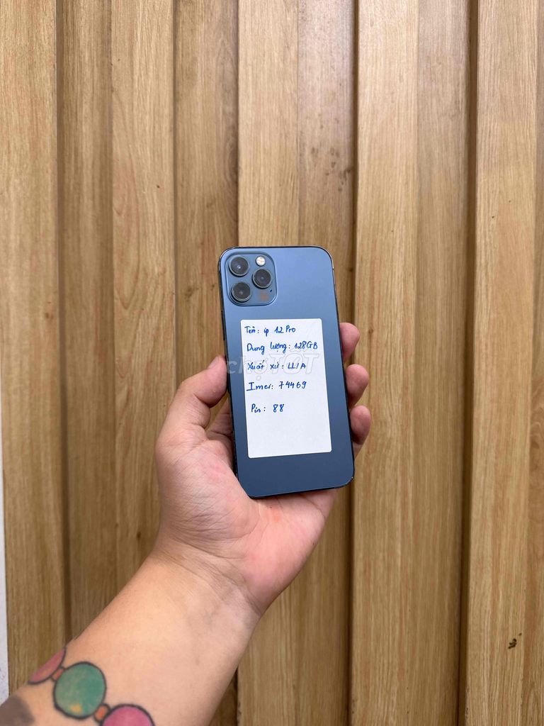 Apple iPhone 12 Pro 128GB Xanh LLA. Mua bán Điện thoại tại Quận Đống Đa Hà Nội được đăng bởi  HT Mobie Trả góp nợ xáu bao duyệt hình 1
