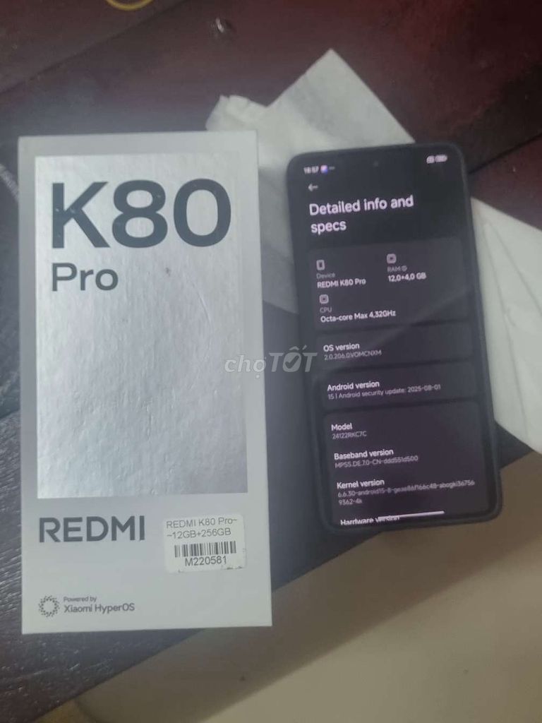 Xiaomi K80 Pro 12GB/256GB. Mua bán Điện thoại tại Thành phố Thủ Đức Tp Hồ Chí Minh được đăng bởi Hoà hình 1