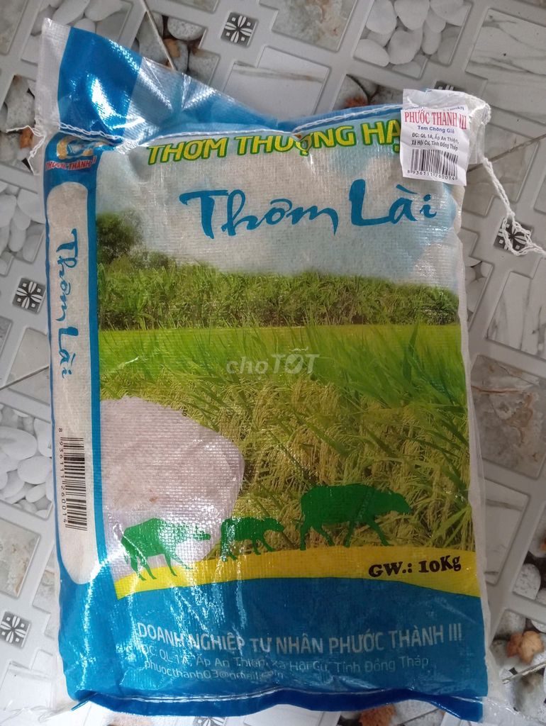 Gạo Phước Thành III Thơm Lài 10kg. Mua bán Đồ ăn, thực phẩm và các loại khác tại Thành phố Phan Rang-Tháp Chàm Ninh Thuận được đăng bởi Nguyen Anh Tuan hình 1