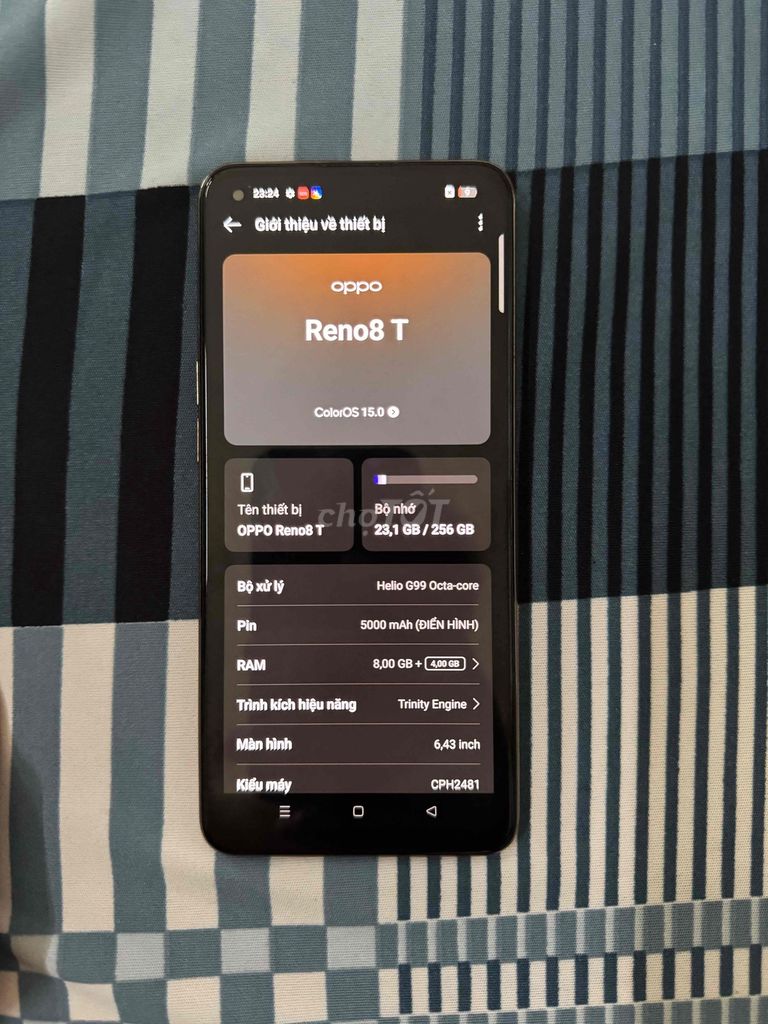 OPPO Reno8 T 256GB. Mua bán Điện thoại tại Quận 8 Tp Hồ Chí Minh được đăng bởi Khoa Nguyễn hình 1