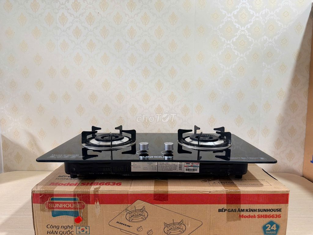 Bếp gas Sunhouse SHB6636 Kính cường lực. Mua bán Bếp, lò, đồ điện nhà bếp tại Huyện Bình Chánh Tp Hồ Chí Minh được đăng bởi GIA PHÁT ĐIỆN MÁY SỈ LẺ hình 1