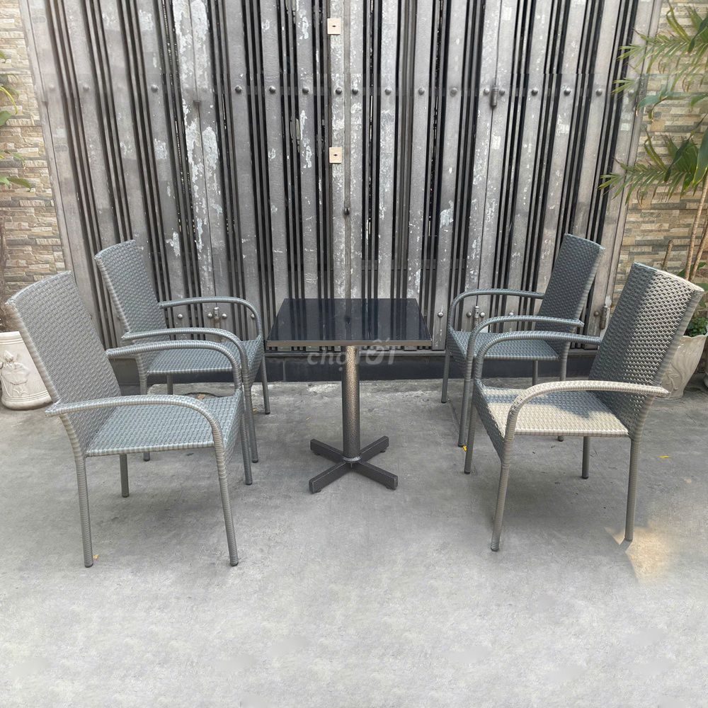 Ghế cafe thanh lý xả kho mới 100%,sắt đan mây nhựa. Mua bán Bàn ghế tại Quận Bình Tân Tp Hồ Chí Minh được đăng bởi Chuyên Bàn Ghế Cafe hình 1