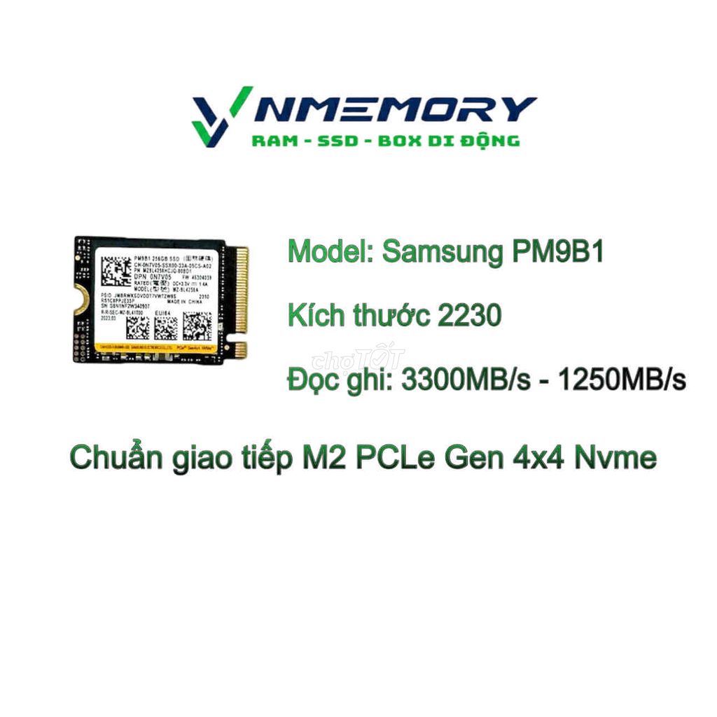 Ổ cứng SSD m2 Nvme 256GB 2230 gen 4*4. Mua bán Linh kiện (RAM, Card...) tại Quận Tân Bình Tp Hồ Chí Minh được đăng bởi Memoryshop hình 2