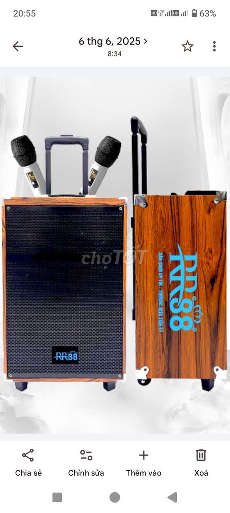 Loa karaoke RR88 Gỗ Nâu Đã sử dụng. Mua bán Tivi, Âm thanh tại Huyện Gò Công Đông Tiền Giang được đăng bởi h tiengiang hình 1