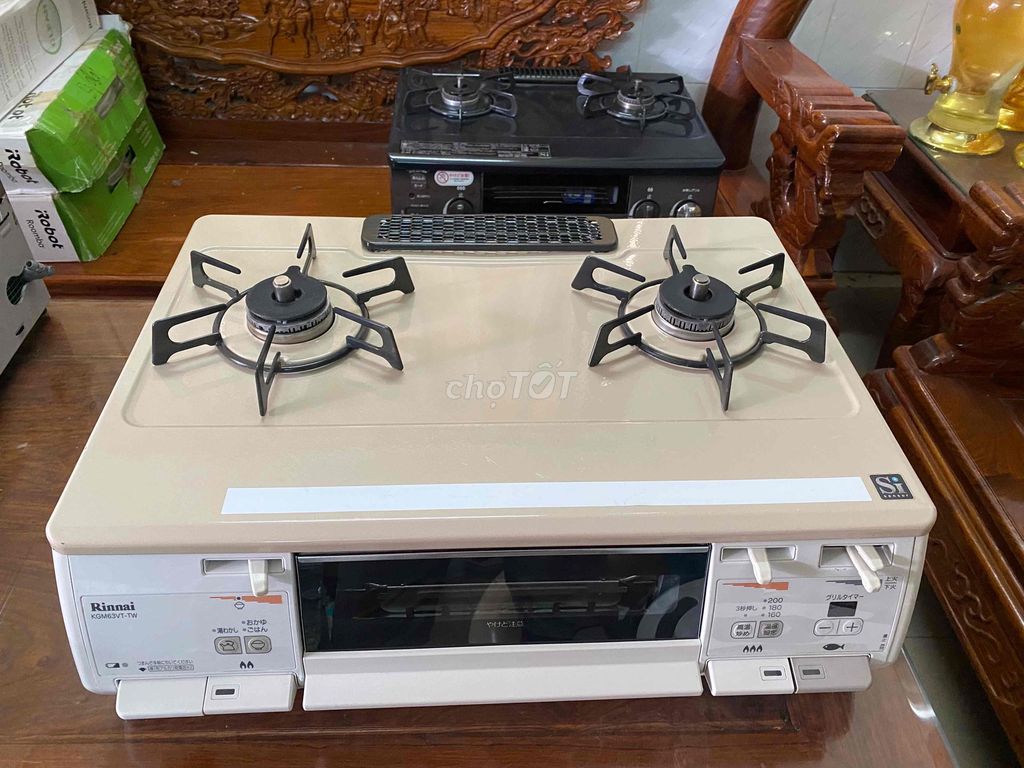 Bếp ga Rinnai KGM63VT-TW Mặt men. Mua bán Bếp, lò, đồ điện nhà bếp tại Thành phố Vĩnh Long Vĩnh Long được đăng bởi minhtu hình 1