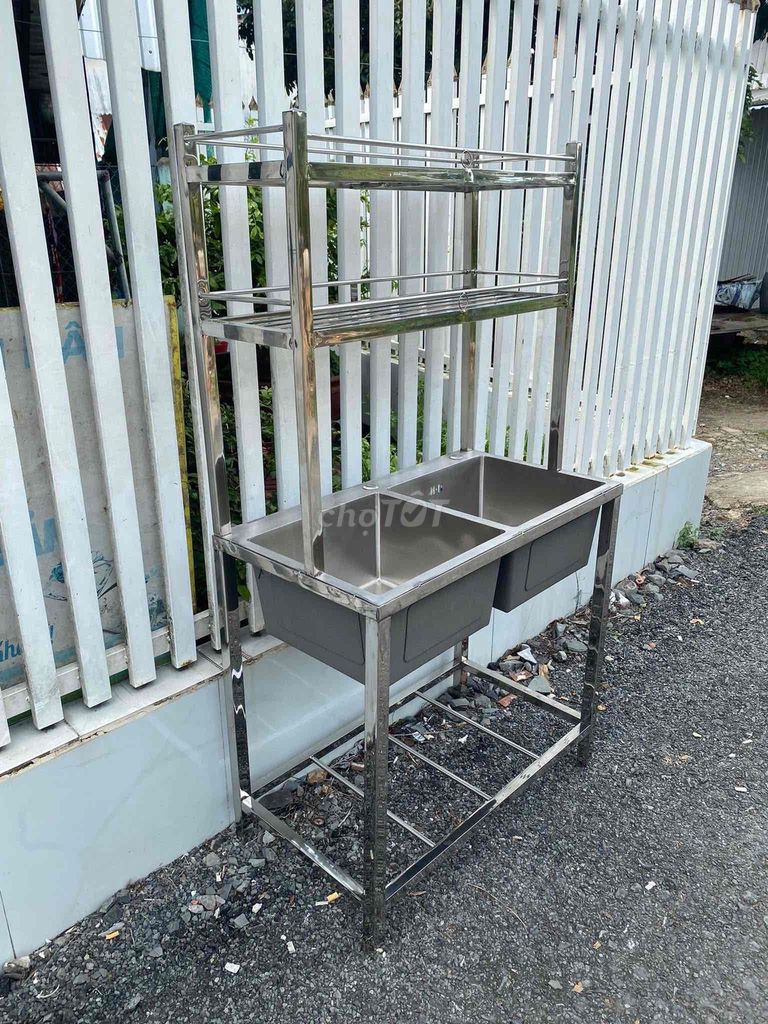Bồn rửa chén Inox 2 hộc. Mua bán Thiết bị vệ sinh, nhà tắm tại Thành phố Vĩnh Long Vĩnh Long được đăng bởi Nguyễn Anh hình 1