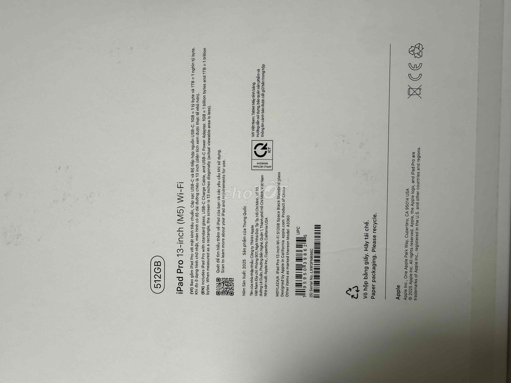 Apple iPad Pro M5 13 inch 512GB. Mua bán Máy tính bảng tại Thành phố Nha Trang Khánh Hòa được đăng bởi Артем Деев hình 1