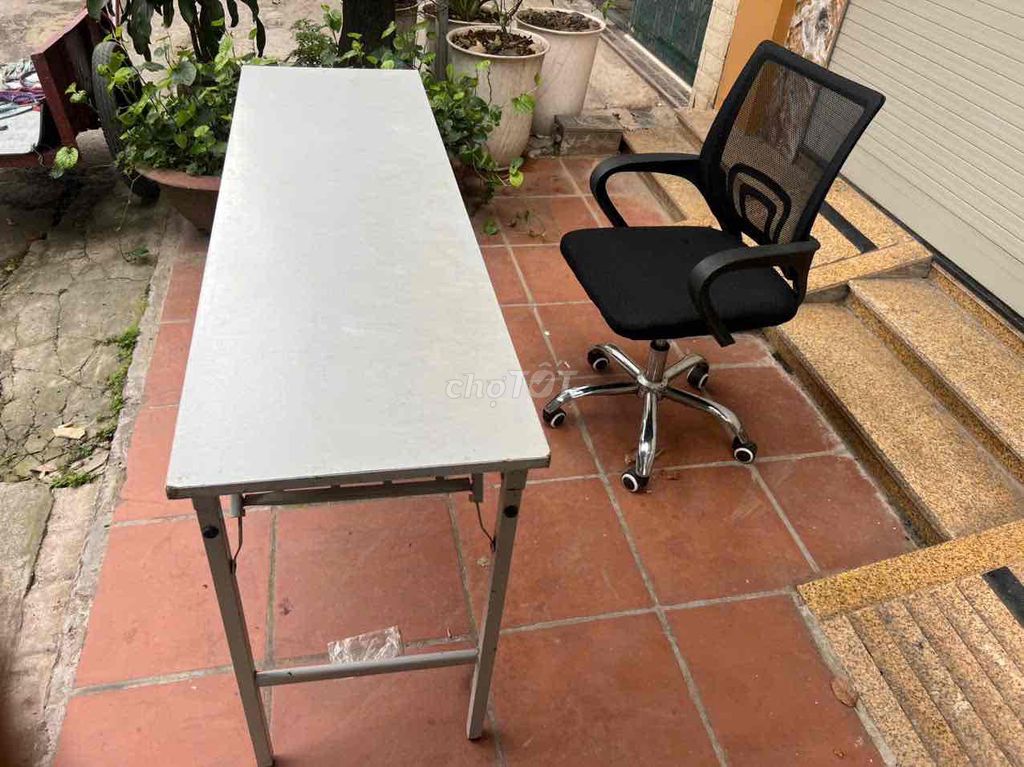 Bộ bàn ghế Xuân Hòa chân sắt 150cmx45cm. Mua bán Đồ dùng văn phòng tại Quận Hà Đông Hà Nội được đăng bởi LAN ANH hình 1