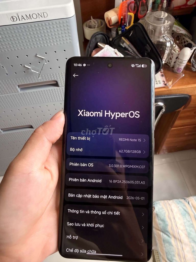 Xiaomi Redmi Note 15 4G 128GB Đen. Mua bán Điện thoại tại Quận Gò Vấp Tp Hồ Chí Minh được đăng bởi My Trinh hình 1