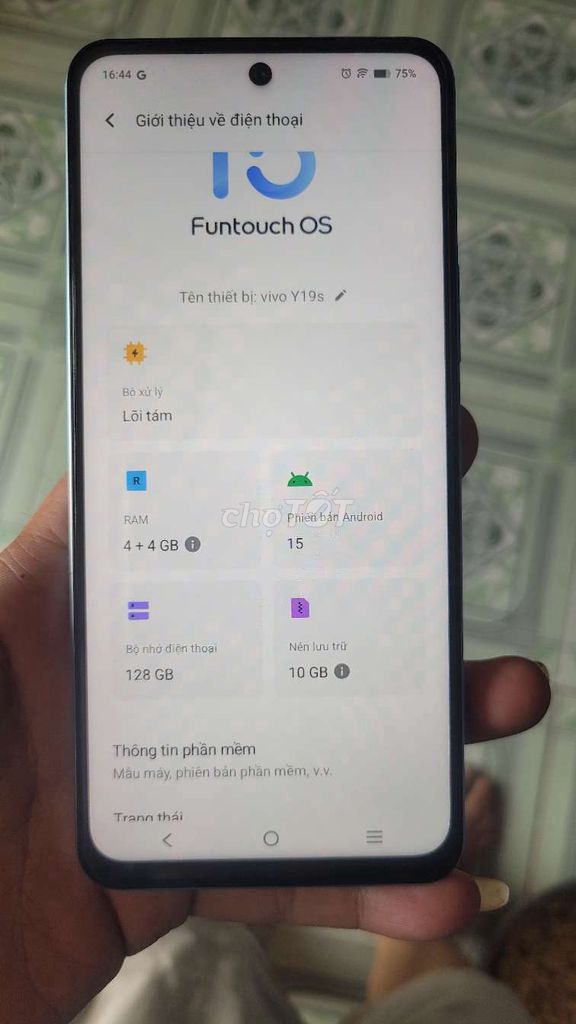 Vivo Y19s 4+4GB 128GB Xanh. Mua bán Điện thoại tại Huyện Lấp Vò Đồng Tháp được đăng bởi tran van trí hình 1