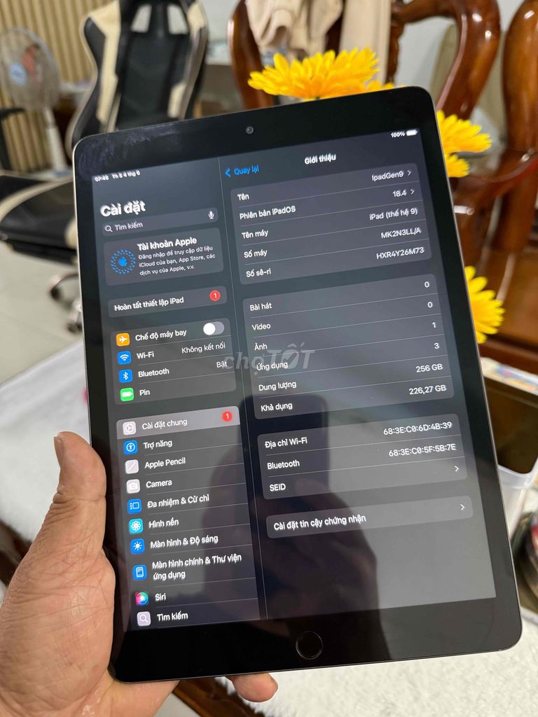 Apple iPad gen 9 256G  wifi. Mua bán Máy tính bảng tại Thành phố Biên Hòa Đồng Nai được đăng bởi thanh hình 1