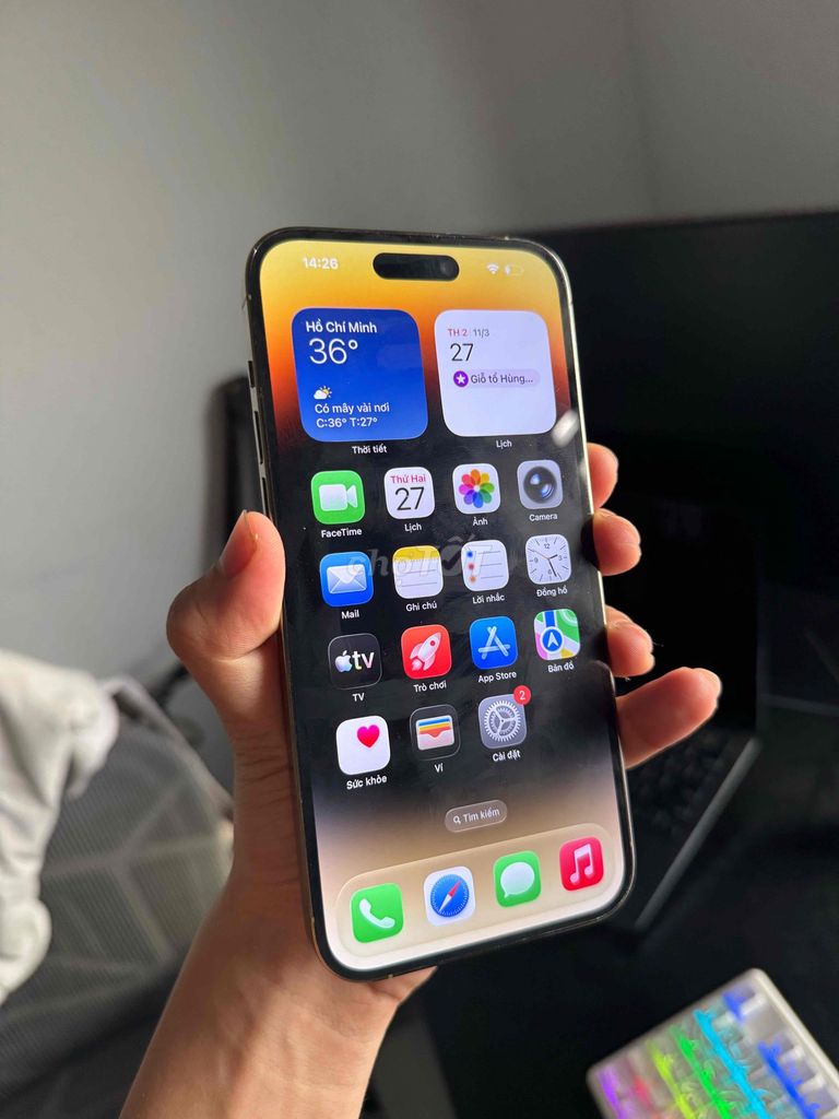 iPhone 14 Pro Max 128GB Vàng Đã sử dụng. Mua bán Điện thoại tại Huyện Hoàng Sa Đà Nẵng được đăng bởi đỗ hữu huy hình 1