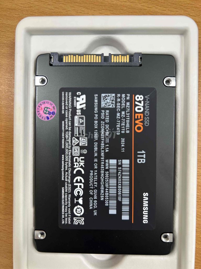 Bán ổ cứng SSD samsung evo 870 1TB hàng new 100%. Mua bán Linh kiện (RAM, Card...) tại Thành phố Pleiku Gia Lai được đăng bởi Văn  hình 2