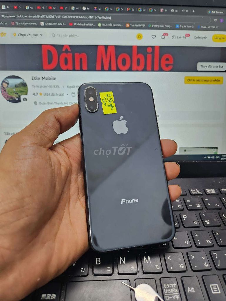 IPHONE XS 256GB MÀN ZIN MAIN ZIN KO FACE PIN 100. Mua bán Điện thoại tại Quận Bình Thạnh Tp Hồ Chí Minh được đăng bởi Dân Mobile hình 1