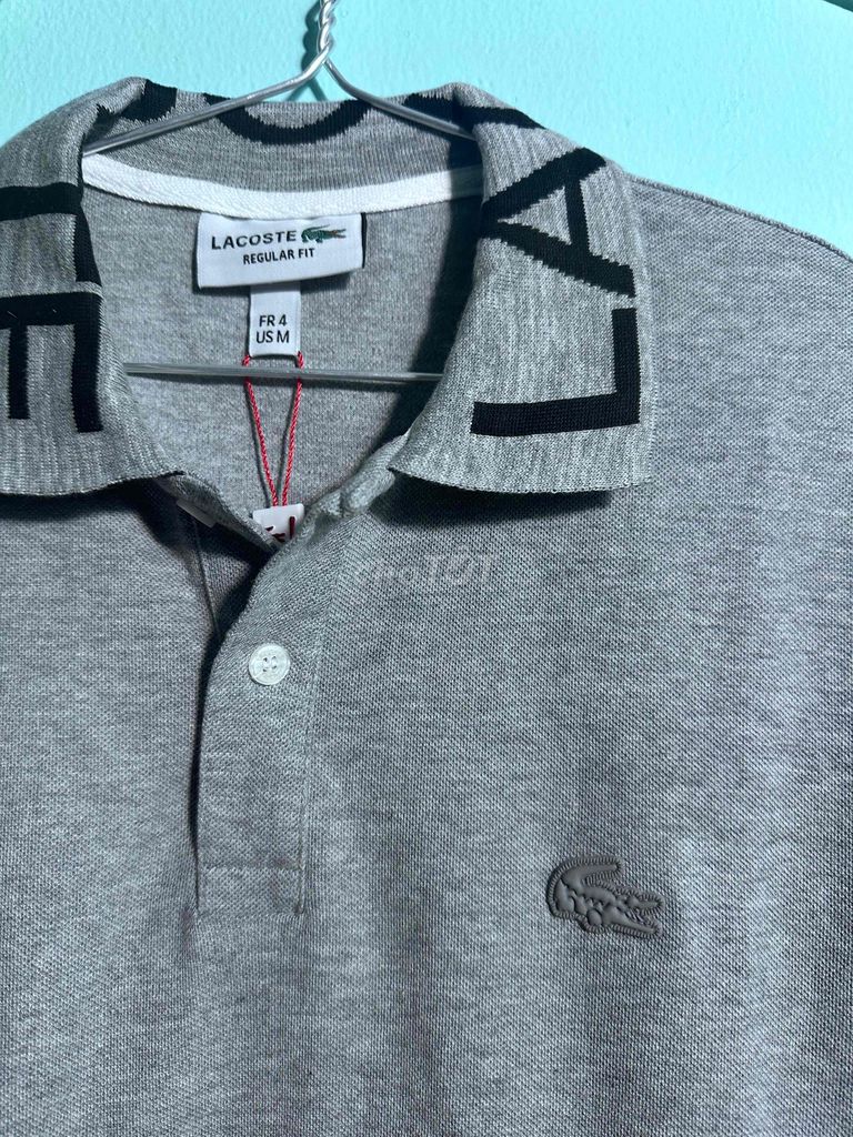 Áo polo Lacoste Nam Cotton Xám size M. Mua bán Quần áo tại Huyện Bình Chánh Tp Hồ Chí Minh được đăng bởi Nguyễn Ngọc Thái hình 1