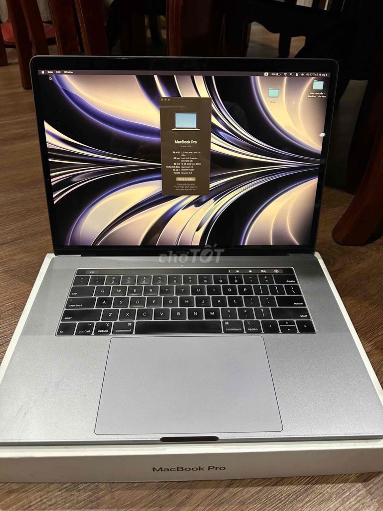 Apple MacBook Pro 2018 i7 15 inch 16GB/256GB. Mua bán Laptop tại Huyện Gia Lâm Hà Nội được đăng bởi Nguyễn Hồng Ngọc hình 1