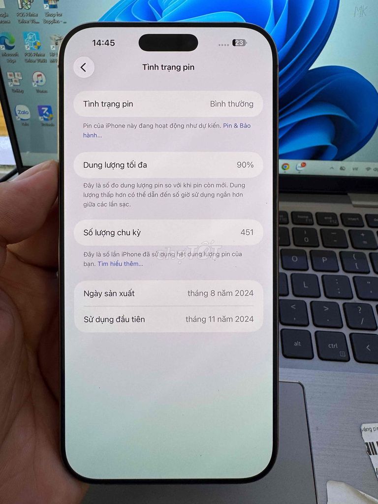 Apple iPhone 16 Pro Max 256GB Vàng 98.5%. Mua bán Điện thoại tại Quận 6 Tp Hồ Chí Minh được đăng bởi QUỐC THIÊN BÁN GÓP 0 ĐỒNG  hình 1