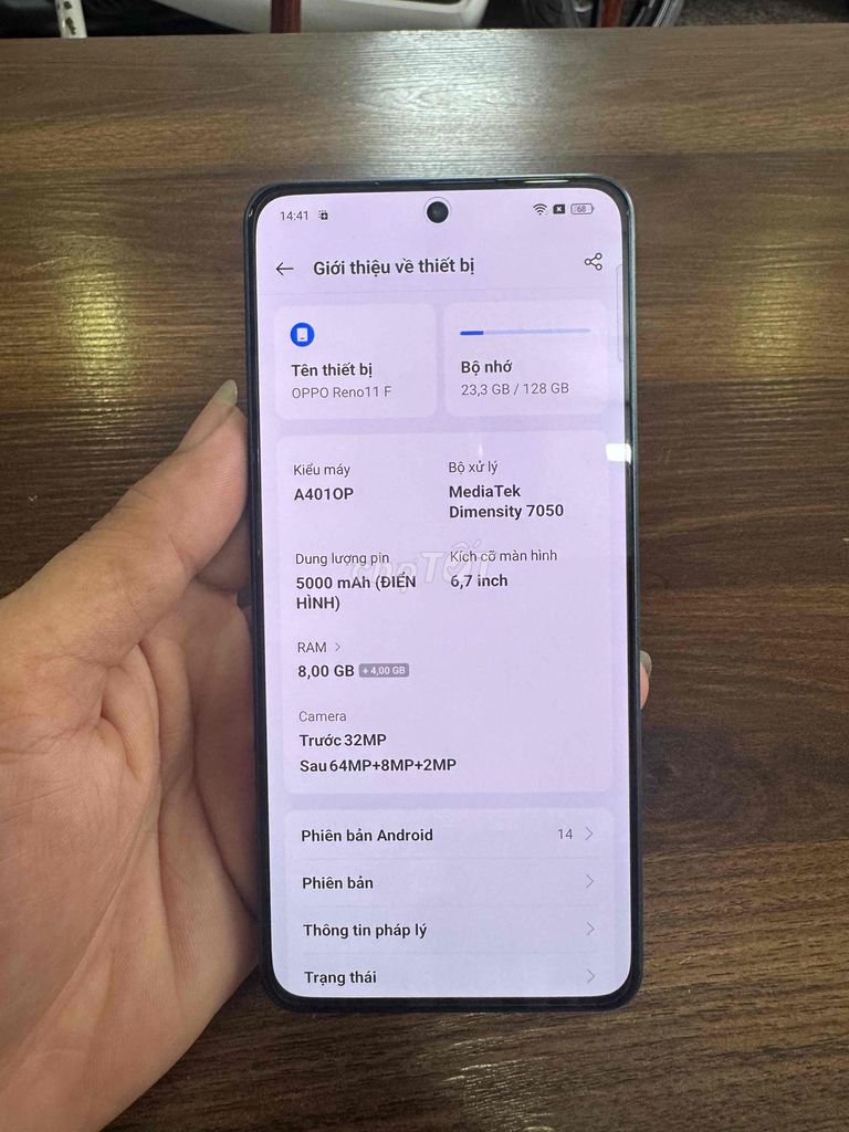 Oppo Reno 11F 5G 128GB Xanh đậm. Mua bán Điện thoại tại Thành phố Thủ Đức Tp Hồ Chí Minh được đăng bởi Hoàng Trung hình 1