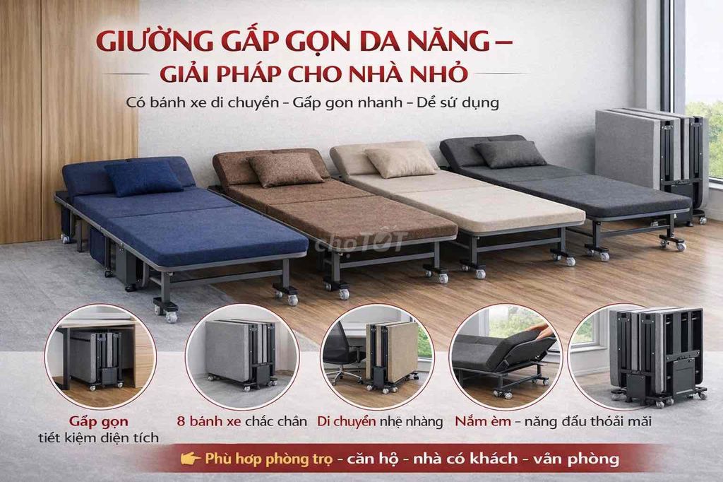 Giường gấp gọn Vải đa năng. Mua bán Giường, chăn ga gối nệm tại Huyện Bình Chánh Tp Hồ Chí Minh được đăng bởi NamSan Furniture hình 1