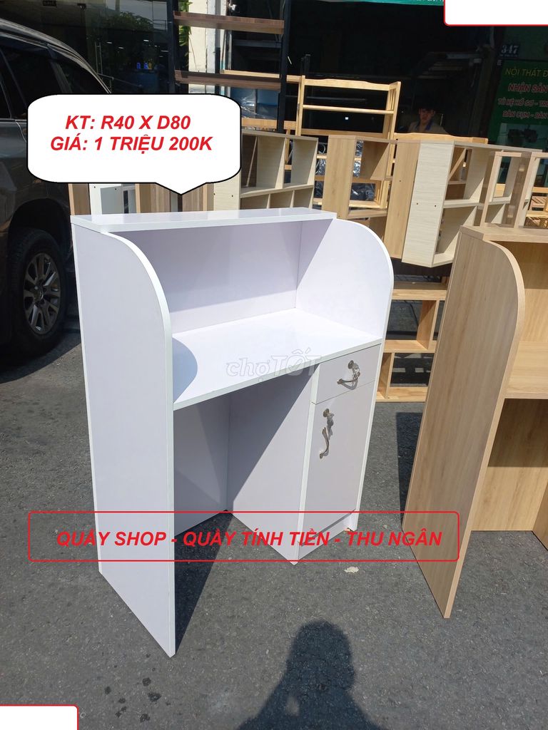 BÀN QUẦY SHOP - QUẦY TÍNH TIỀN THU NGÂN DÀI 80CM