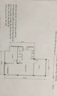 Bán căn hộ chung cư lầu 2 diện tích 61.69m2