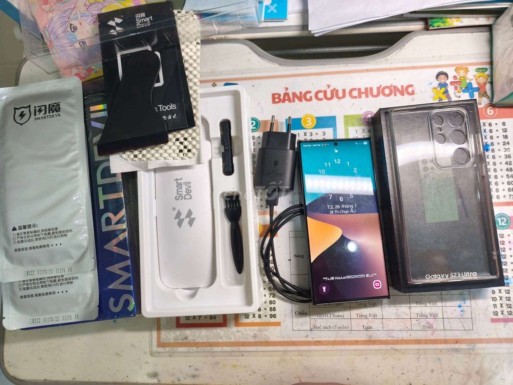 Samsung Galaxy S23 Ultra 256GB +Hộp và phụ kiện. Mua bán Điện thoại tại Huyện Ba Tri Bến Tre được đăng bởi thanh tùng hình 1