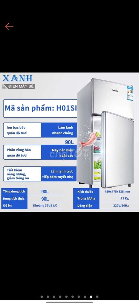 Tủ lạnh 2 cửa 80 lít cũ 99%. Mua bán Tủ lạnh tại Thành phố Thủ Đức Tp Hồ Chí Minh được đăng bởi Thanh Hậu hình 1
