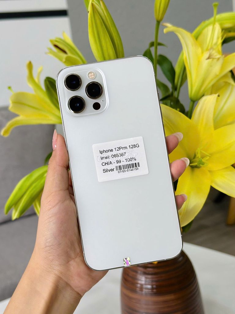 Iphone 12ProMax 128G Silver Máy đẹp pin new 100%. Mua bán Điện thoại tại Quận Liên Chiểu Đà Nẵng được đăng bởi Gia Minh Shop hình 1