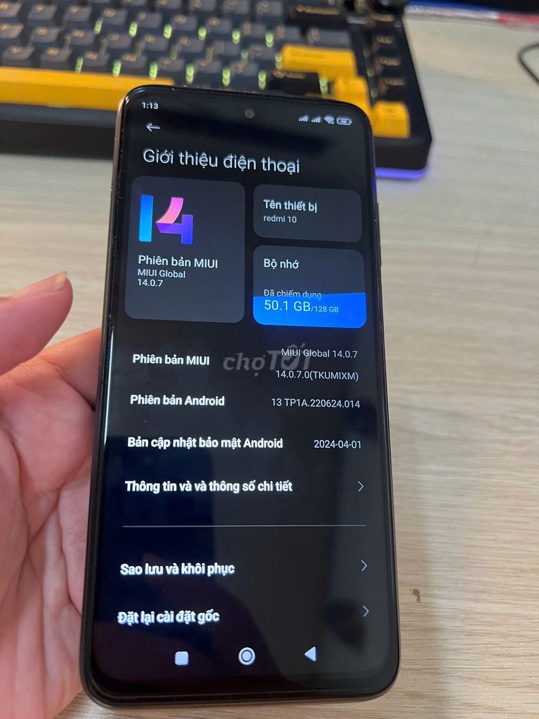 Xiaomi Redmi 10 128GB Đen. Mua bán Điện thoại tại Quận Phú Nhuận Tp Hồ Chí Minh được đăng bởi Phan Nhat Phan hình 1